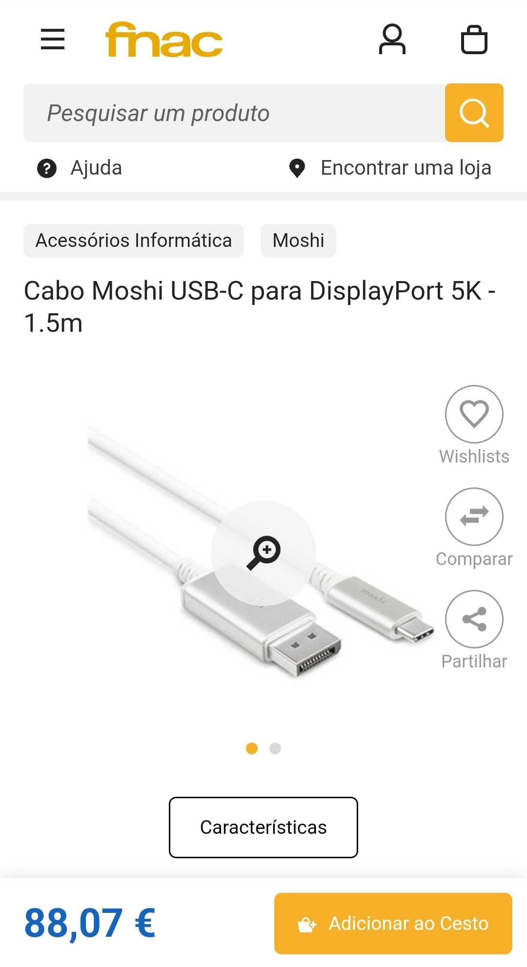 Cabo Moshi Usb-c DisplayPort