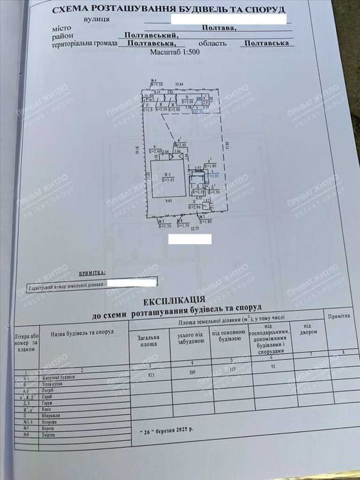 Цегляний будинок з окремою ділянкою в місті.