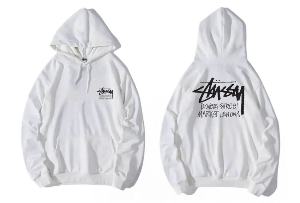 Мужские белые худи Stussy унисекс толстовка 8 Boll стусси