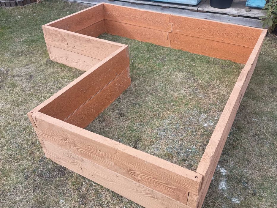 Donica warzywnik skrzynia drewno betonowe - różne rozmiary i kolory