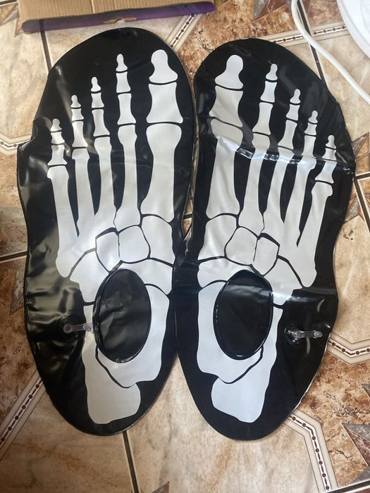 Haloween przebranie duże pompowane stopy szkieletona kosciotrupa Nowe