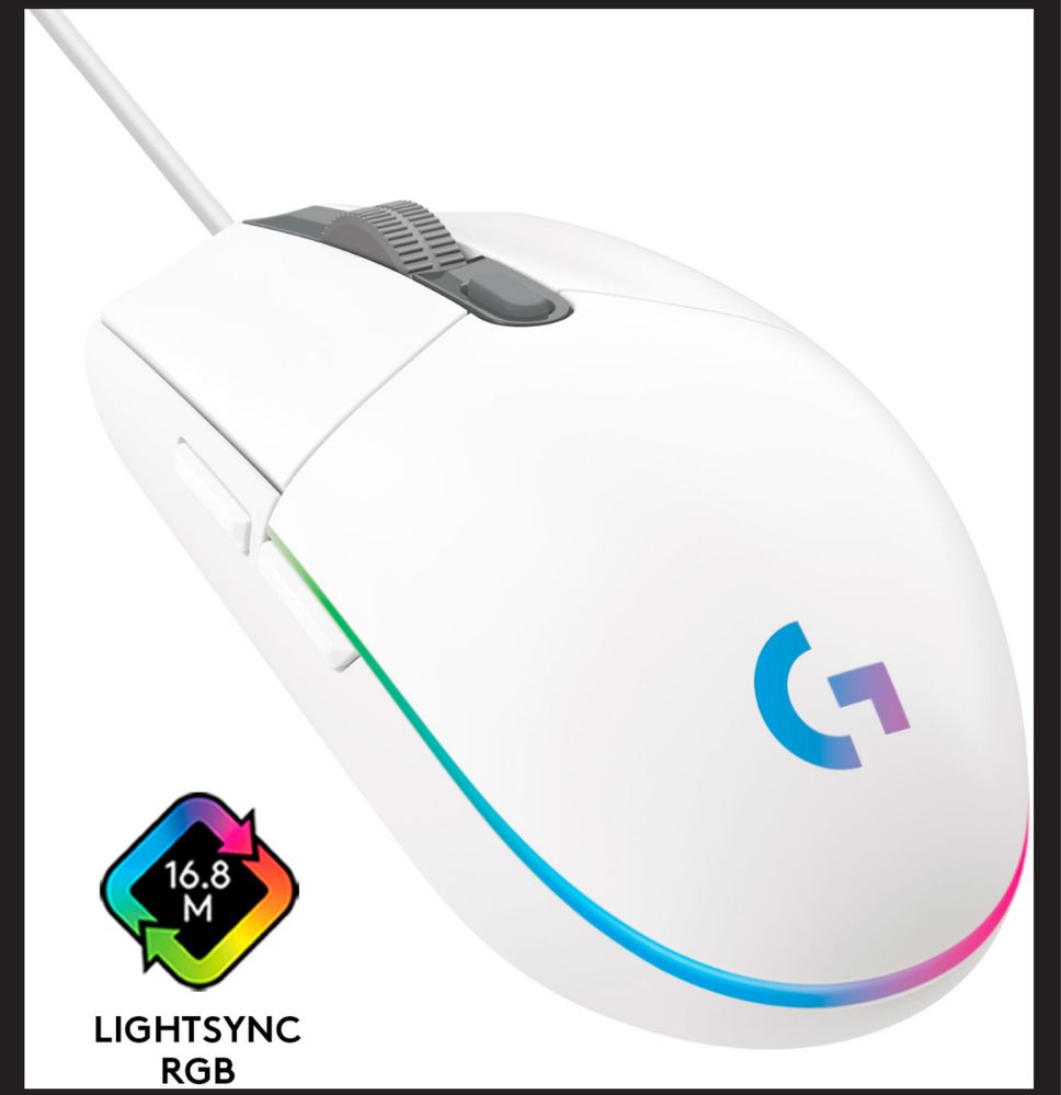 Мышка Logitech G102 Lightsync White