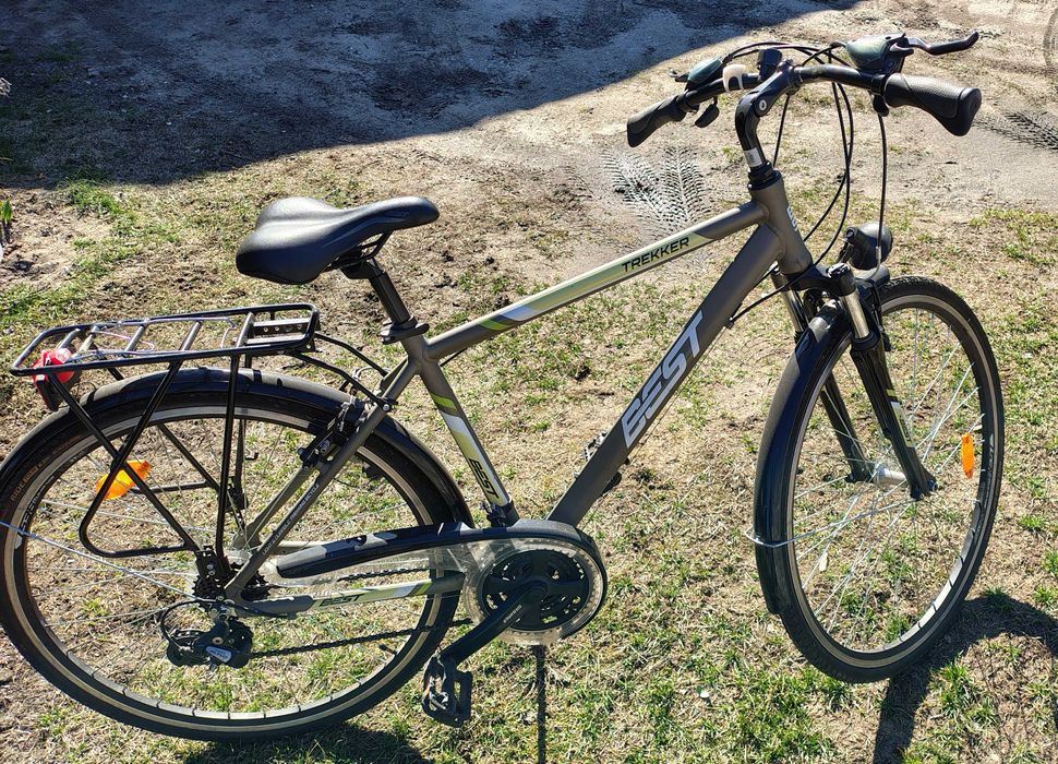 Rower BEST Trekker M21 Zielono-Biały