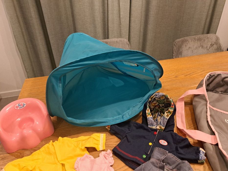 Baby born namiot nosidełko ubranka nocnik