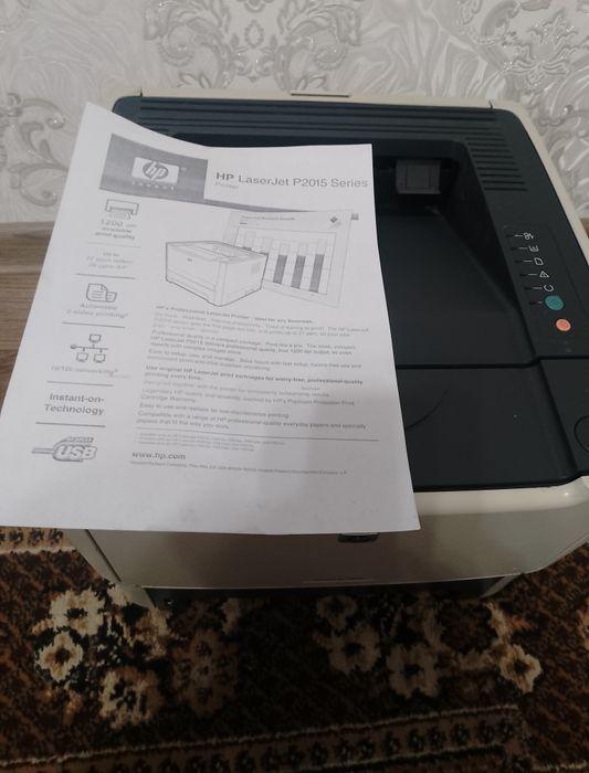 Лазерный принтер рабочий з картриджем, HP LaserJet P2015