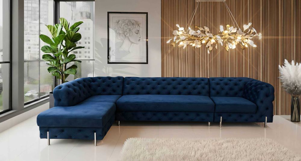 Narożnik Glamour pikowany Chesterfield