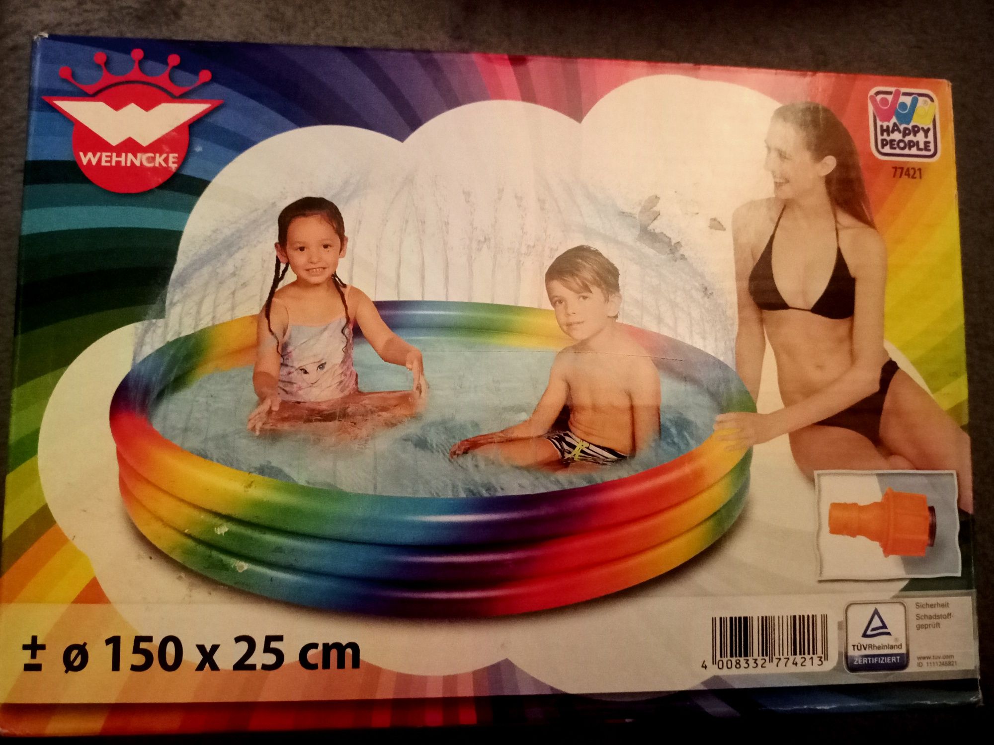 Nowy basen Super basen ze zraszaczem nowy tęczowy