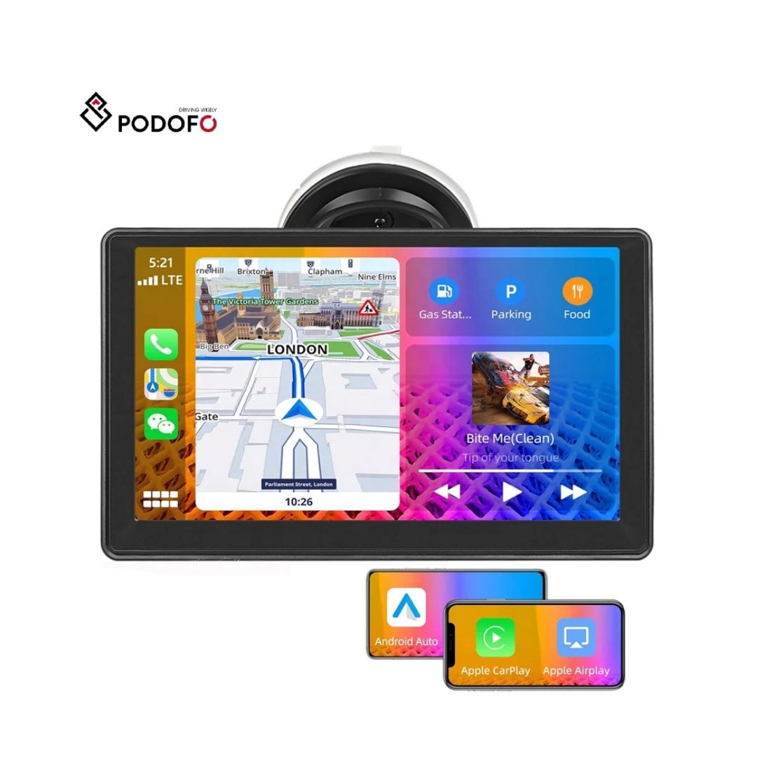 Auto rádio Portátil universal 7" Carplay Android auto