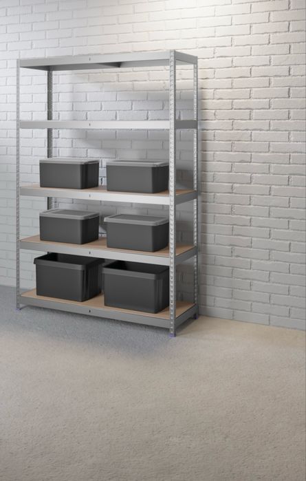Regał metalowy 6 sztuk 200 kg 180 x 120 x 45 cm 5P