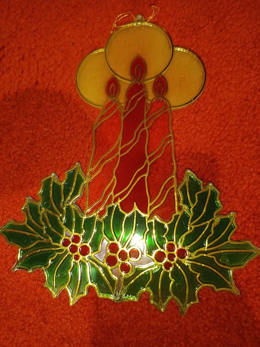 Witraż plastikowy  świece