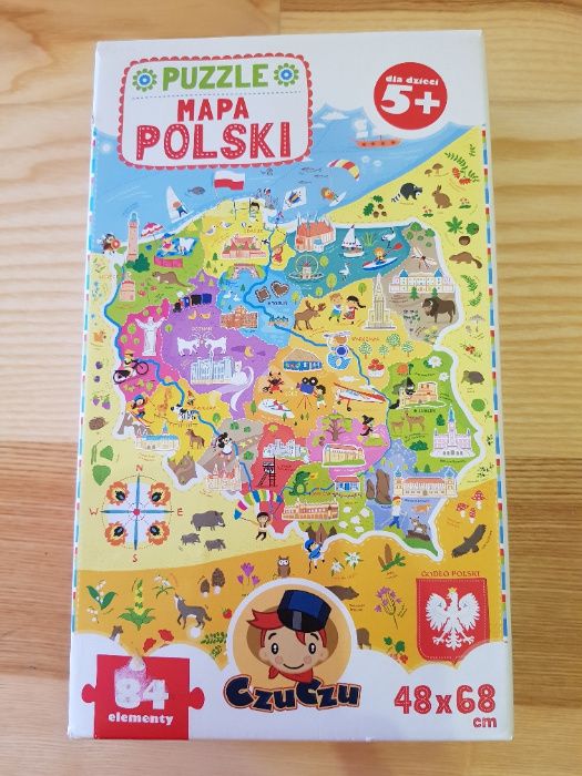 puzzle CzuCzu, mapa Polski, 84 elementy, wiek od 5 lat