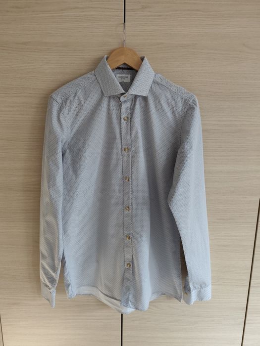 Nowa oryginalna biznesowa męska koszule z długim rękawem Riccovero L