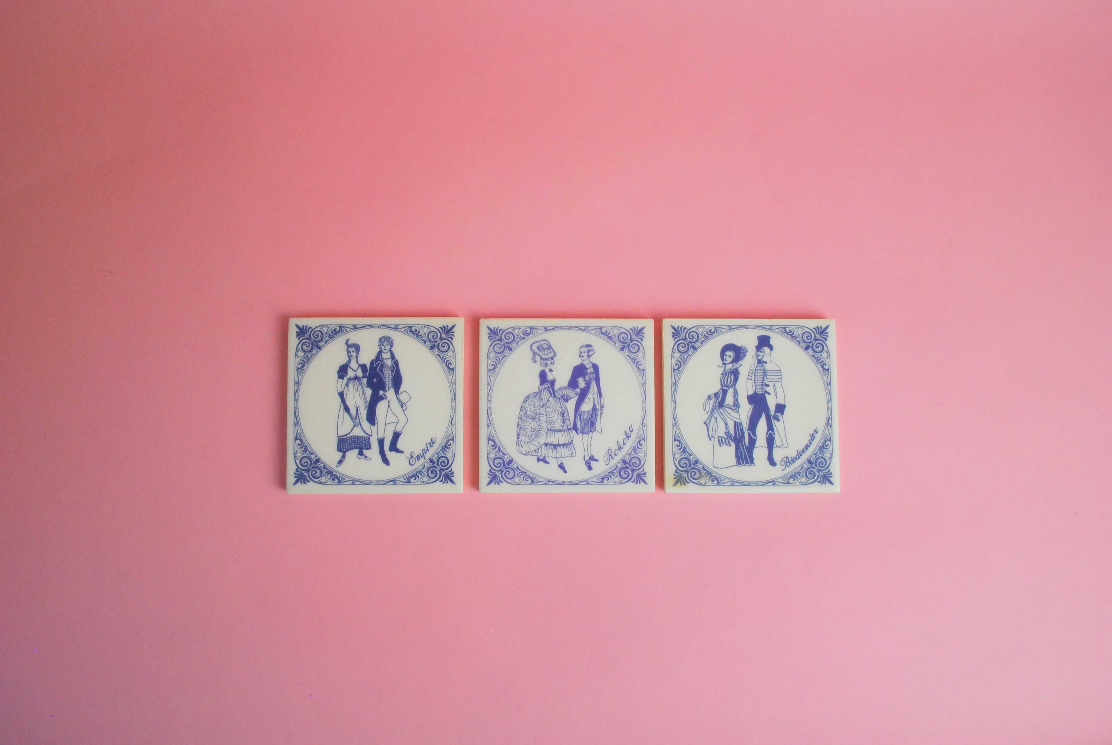 stare ceramiczne kafle rokoko empire biedermeier retro rustykalny