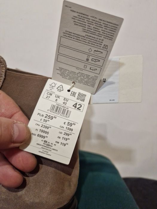 NOwE buty Reserved skórzane roz,43 za kostkę botki,sztyblety