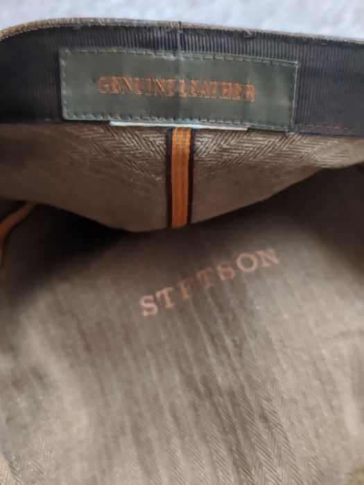 Кепка восьмиклинка Stetson кожа Острые козырьки