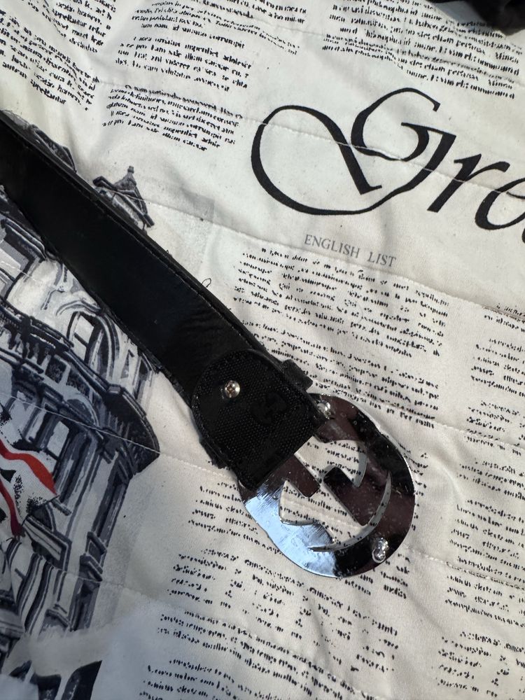 Gucci monogram black belt