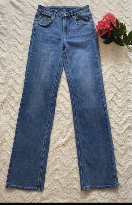 Szerokie jeansy damskie Floyd 28/33 M niebieskie bawelna