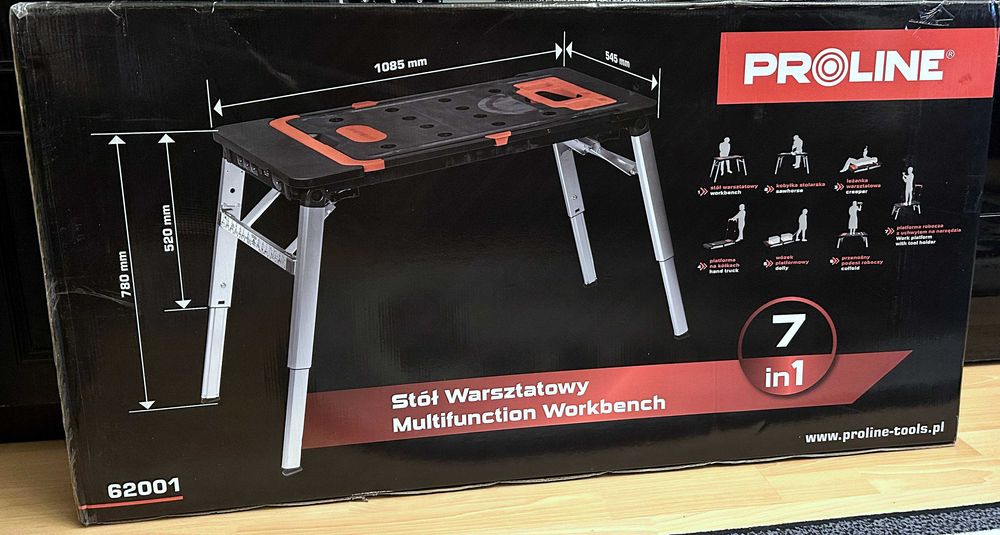 Stół warsztatowy PROLINE 7w1