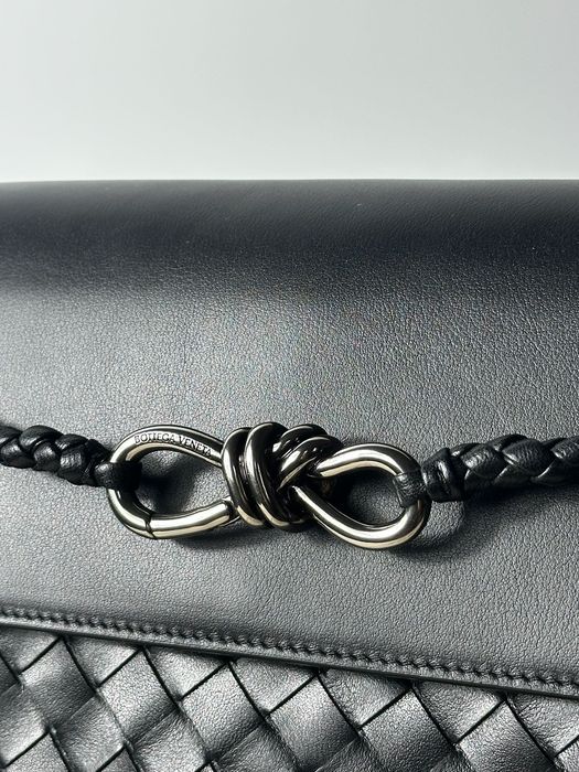 Torba męska BV Andiamo Knot Small czarna skóra jagnięca