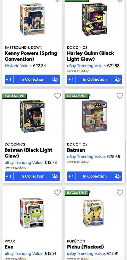 Coleção de Pop Figures