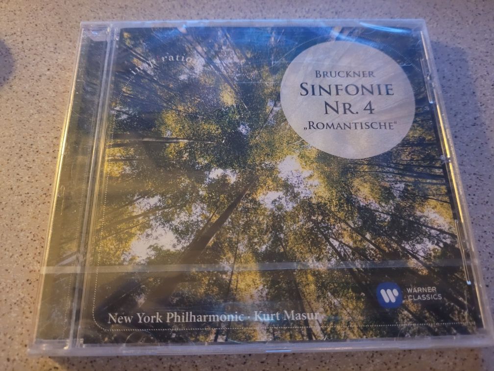 CD Kurt Mazur/Bruckner Sinfonie nr.4 Teldec/Warner 1994/2018 folia