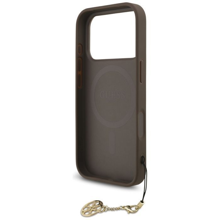Etui GUESS 4G Charms Collection MagSafe do Iphone 17 Pro brązowy