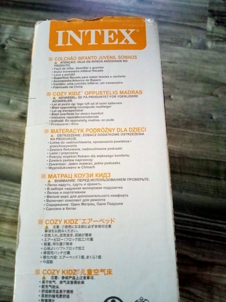 Materac z poduszką dla dzieci INTEX