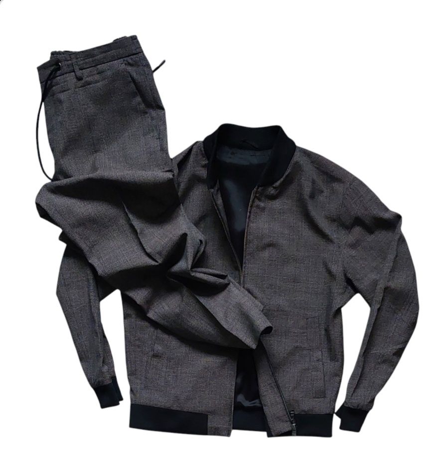 Hugo Boss x Carlo Barbera komplet elagancki wiosna Virgin wool r. 50/L