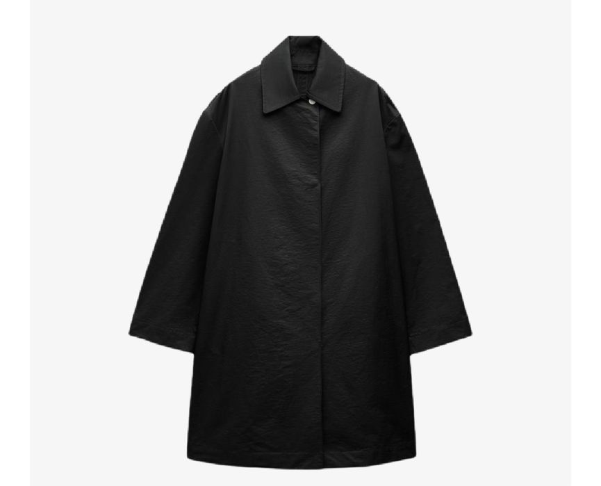 Чорний плащ zara water repellent
