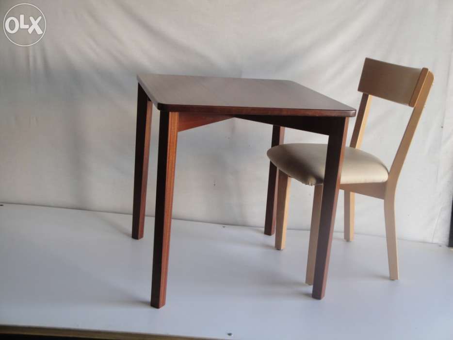 Mesa café restaurante madeira solid wood