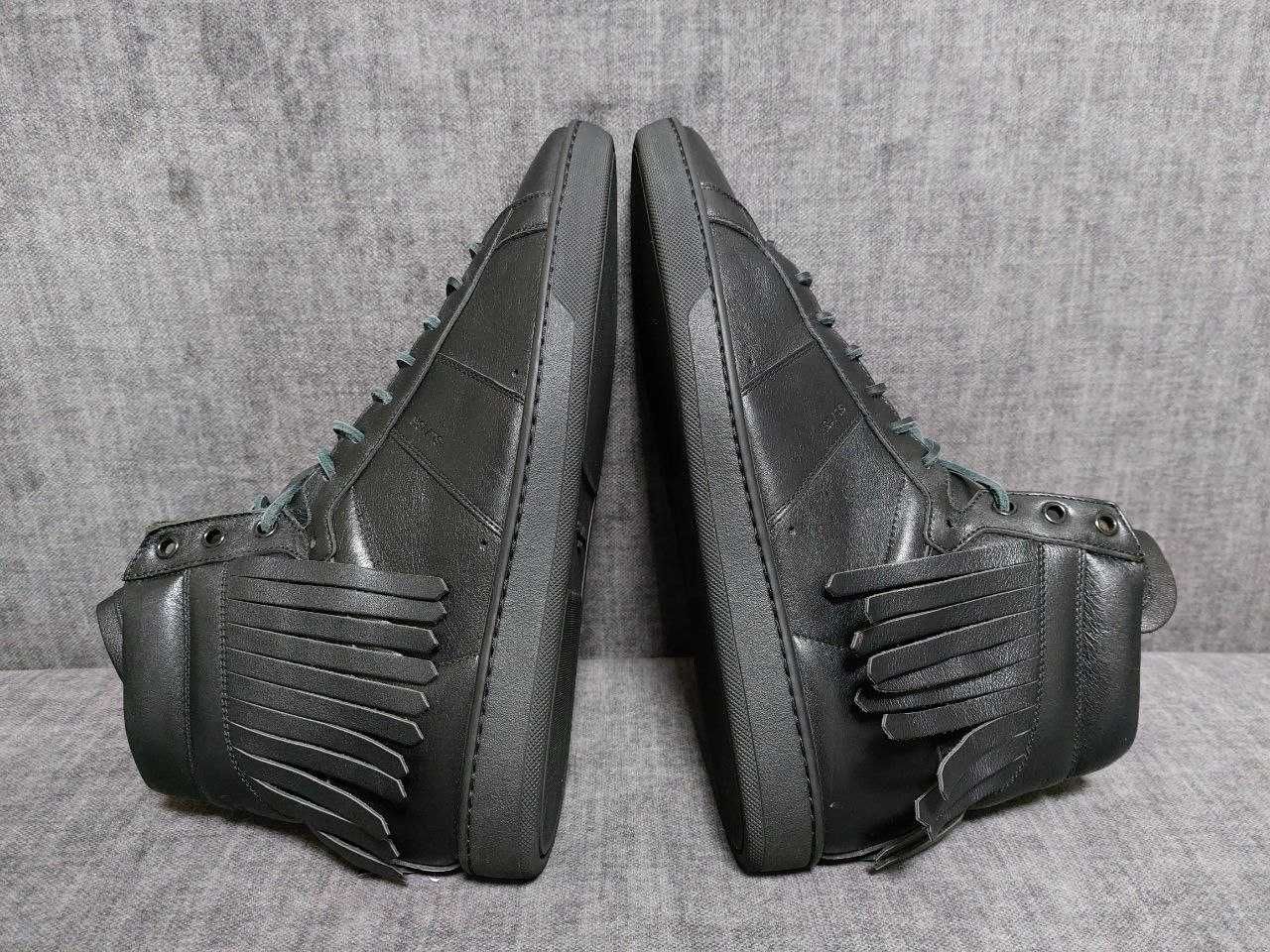 Мужские кожаные хайтопы Saint Laurent SL/18H Paris Leathrer