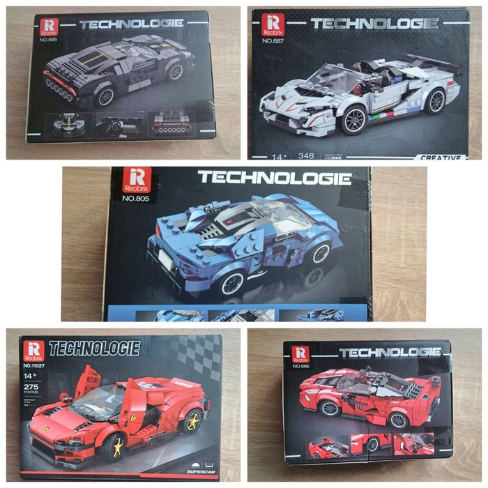 Лего машина конструктор машинка червона, чорна, біла technologie