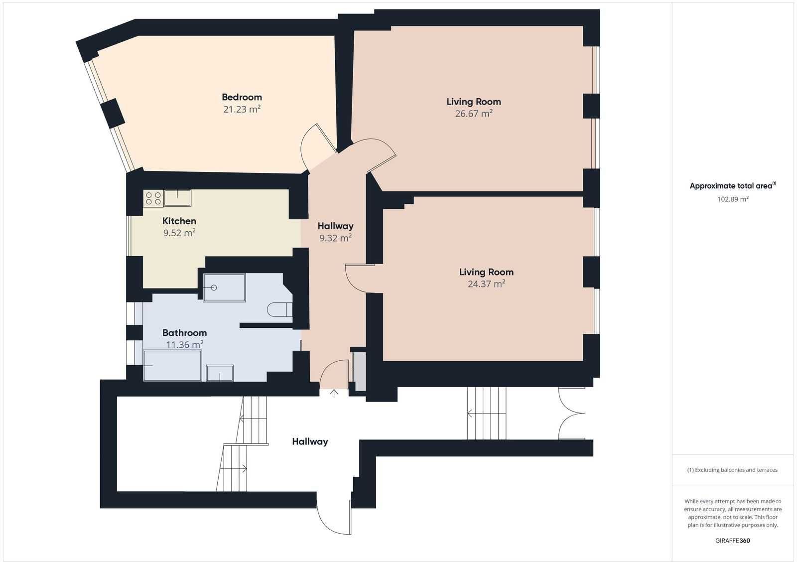 Przestronne mieszkanie 3 pokojowe - 101,79m2