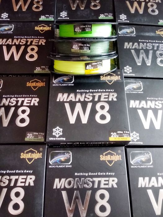 Шнур рыболовный Seaknight Classic, Manster W8,  Kastking 300м, 500м.