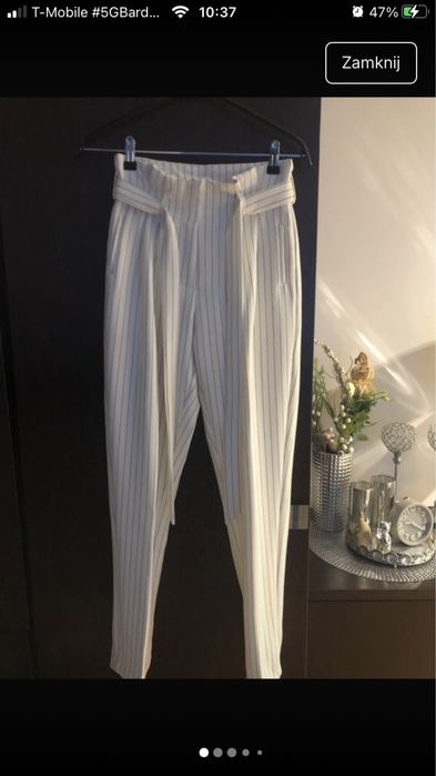 Spodnie garniturowe wysoki stan super stan