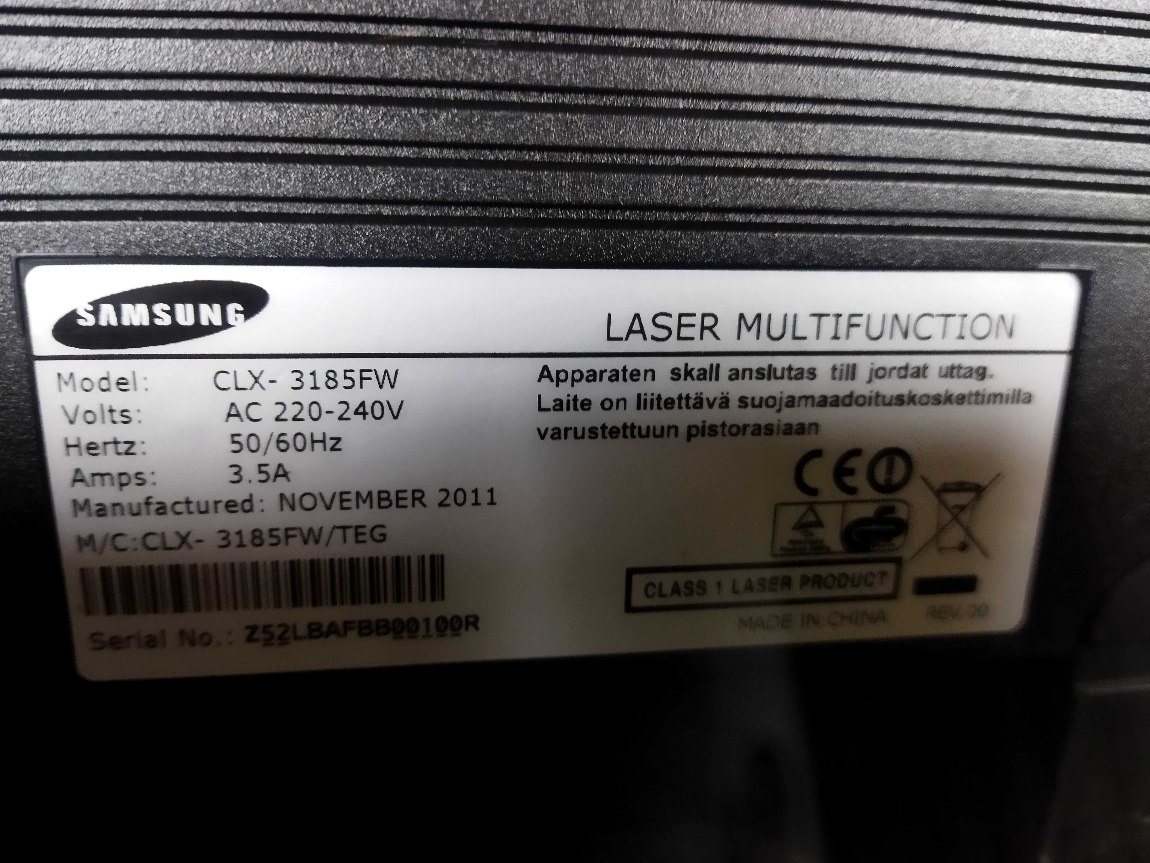 Drukarka laserowa Samsung CLX-3185FW