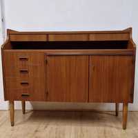 biurko sekretarzyk mid century modern skandynawski teak lata 60 Dania