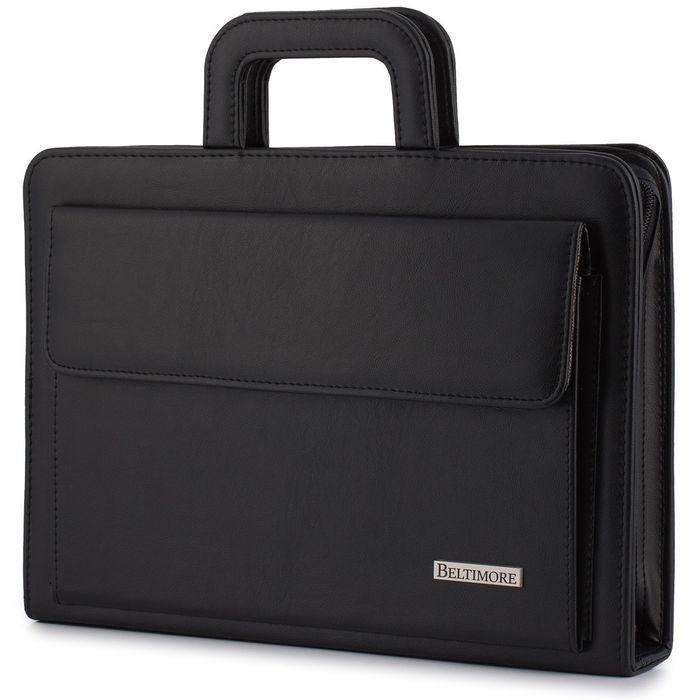 Biwuar neseser aktówka teczka organizer dla handlowca stylowa czarna