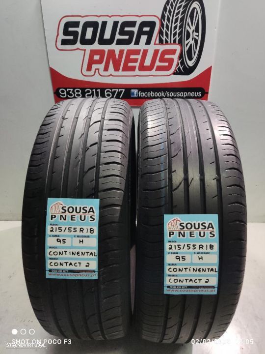 2 pneus semi novos 215-55r18 continental - oferta da entrega
