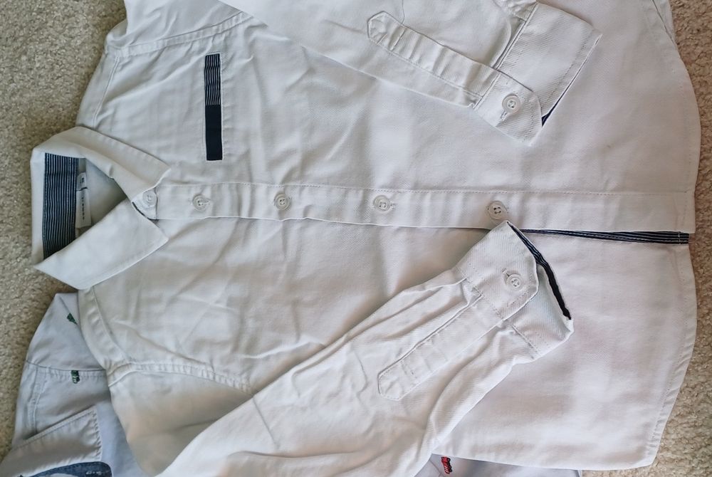 Koszule 110/116 biała name it, błękitna h&m