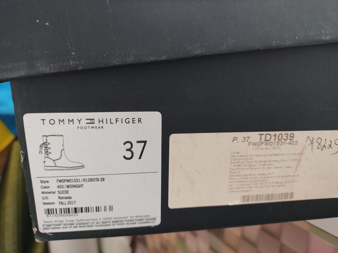 Продам ботильйони Tommy Hilfiger 37 розмір