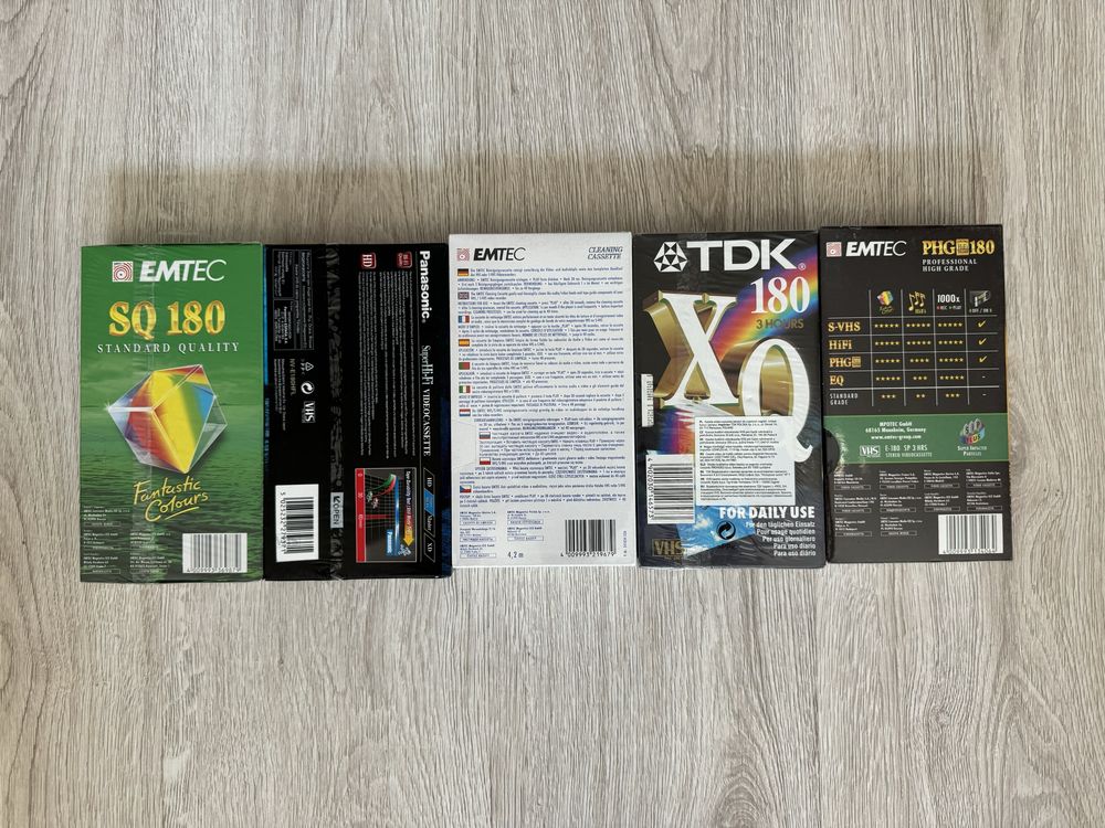 zestaw kolekcjonerski kaset vhs czyste nowe zafoliowane