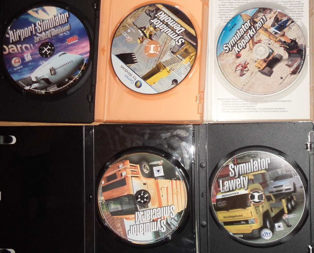 10x symulator lotniska demolki koparki śmieciarki lawety maszyn skoków