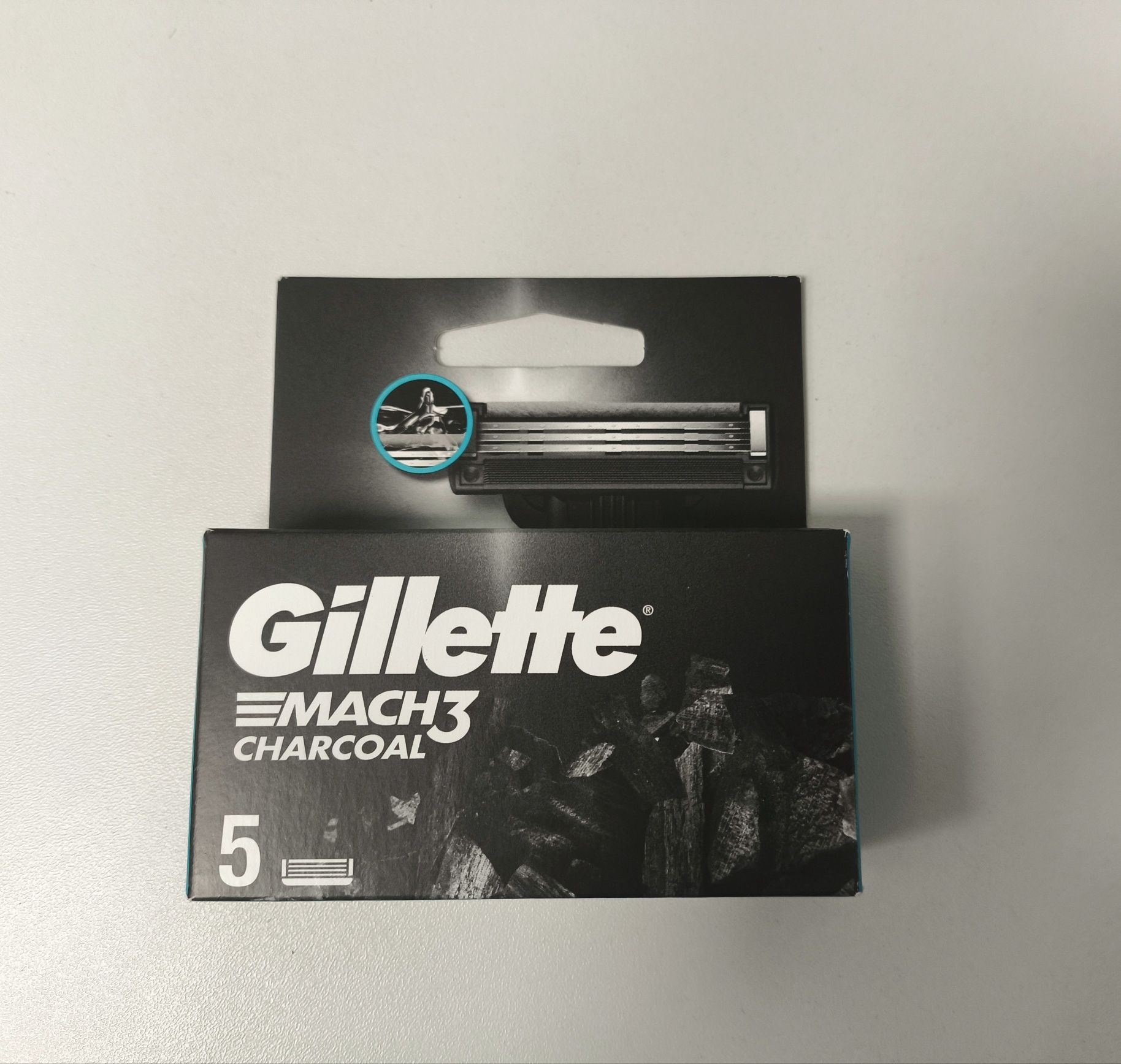 Nowe wkłady/ ostrza Gillette Mach 3 Charcoal - 5 sztuk