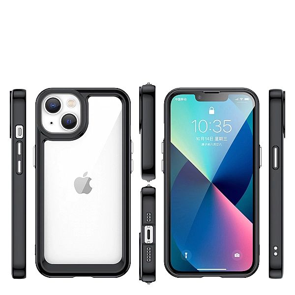 Outer Space Case etui iPhone 14 Plus sztywny pokrowiec z żelową ramką