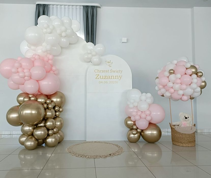 Dekoracje balonowe,ścianki balonowe urodziny,chrzest,baby shower,ślub