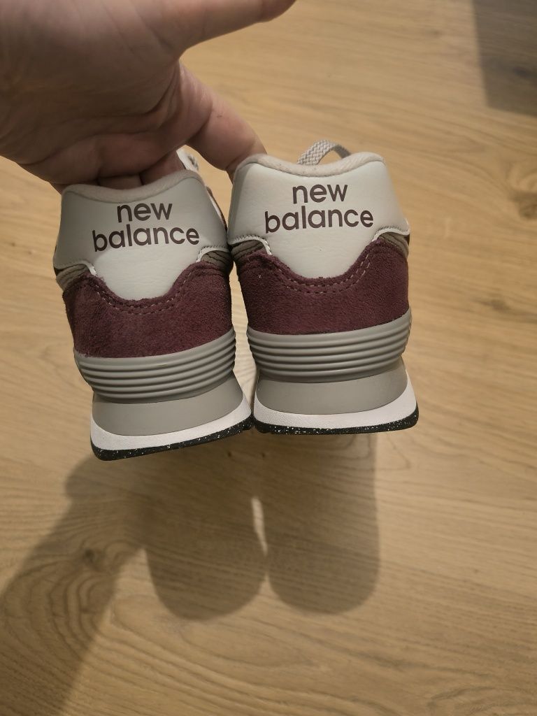 New Balance Sneakersy WL574EVM Bordowy 41,5