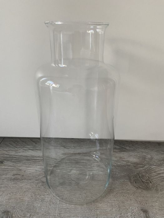 Wazon duży szklany dekoracja na kwiaty pampasy