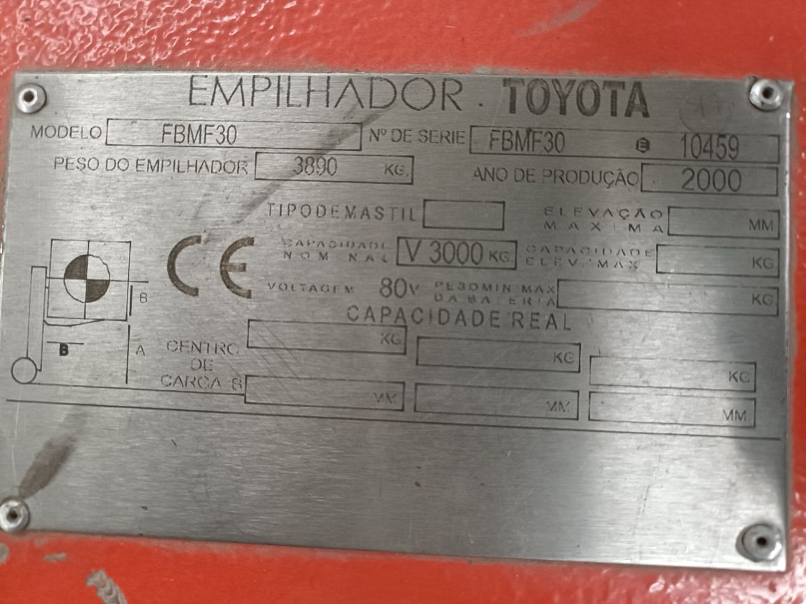 Empilhador elétrico Toyota FBMF 3000 kgs