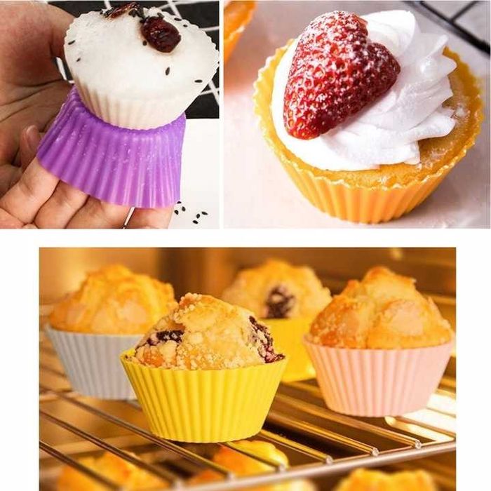 Silikonowe foremki do muffinek babeczek forma muffiny 12 szt #68